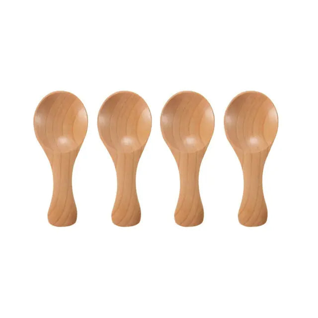 4 Mini Cuillères en Bois